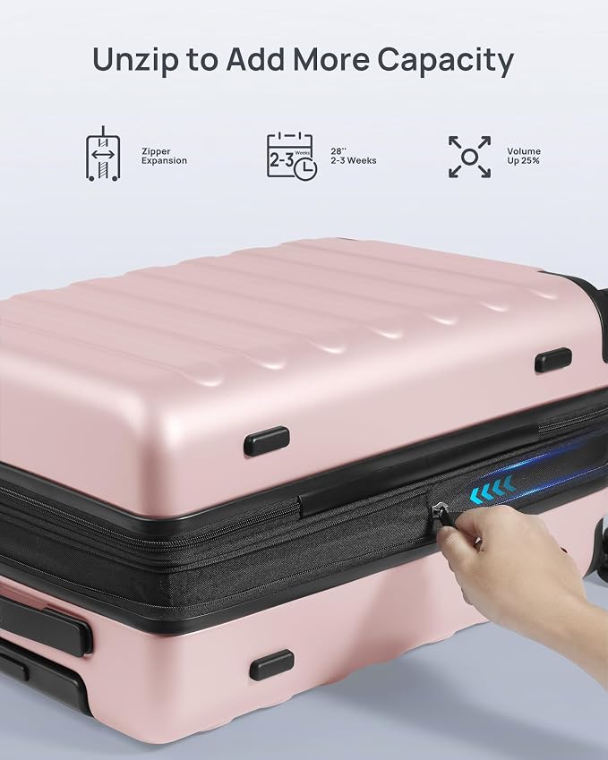 Carry on Luggage 22 X 14 X 9 Airline Approved, 20 Inch Luggage - Image 5