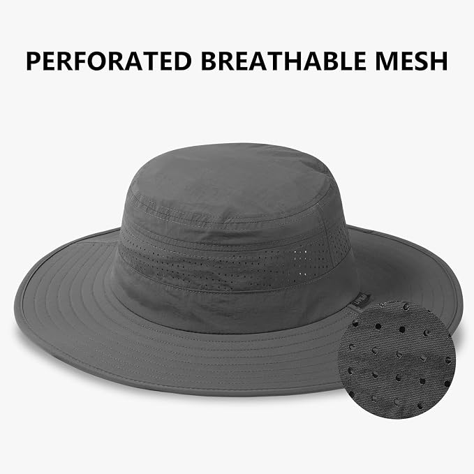 UPF 50+ Foldable Brim Water-Resistant Sun Bucket Hat - Image 4