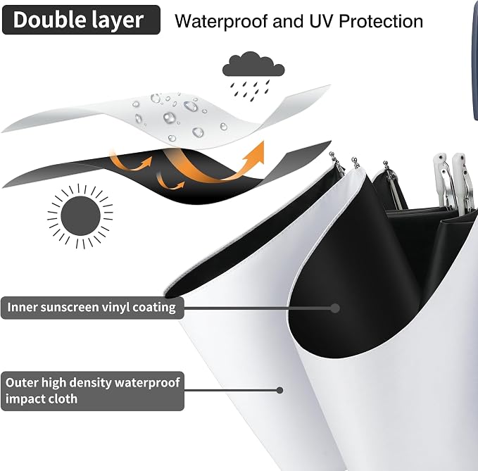 Color Glue Coating Sun Umbrella UV Protection Compact Folding Windproof - Image 2