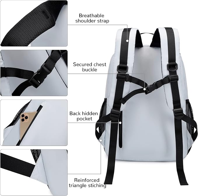 Lohol Water Resistant Backpack for Travel School Work, Casual Daypack - Image 6