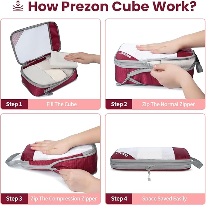 8 Set/6 Set/4 Set Compression Packing Cubes - Image 6
