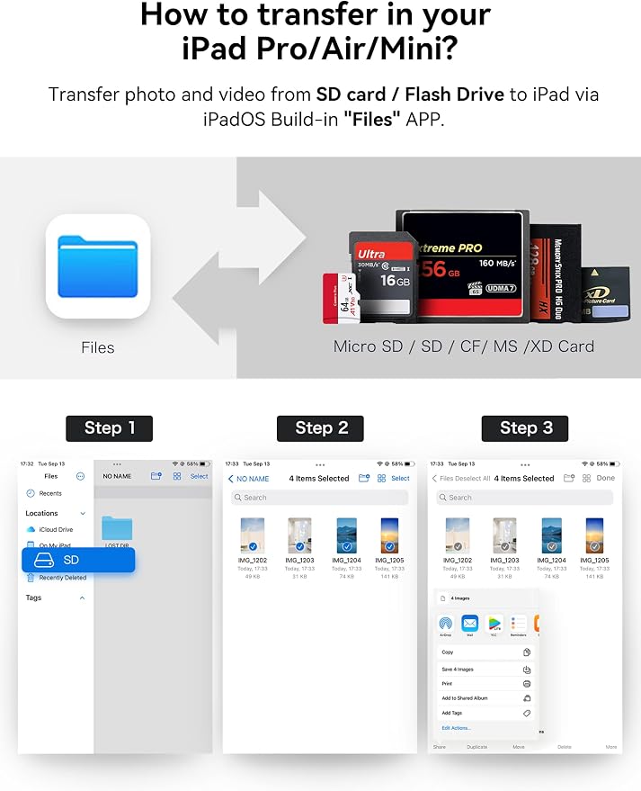 USB-A and USB-C to SD Card Reader, Trail Camera Card Adapter - Image 6