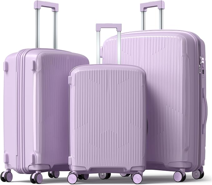 Nazhura Luggage Set, 3-Piece Hardside Suitcase Set, 20-inch Carry On, 28-inch by NazhuraGoodCompanionAtHome