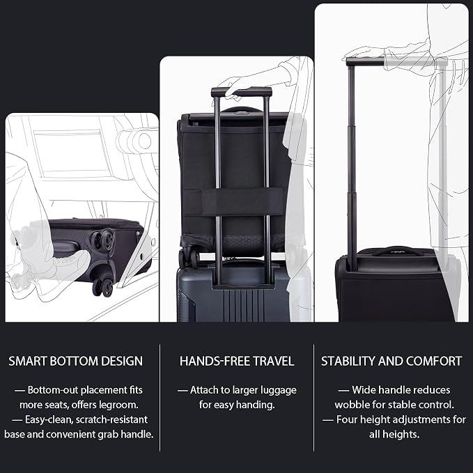 Verage Carry On Luggage with Wheels, 15 Inch Underseat Spinner Luggage Pro - Image 7