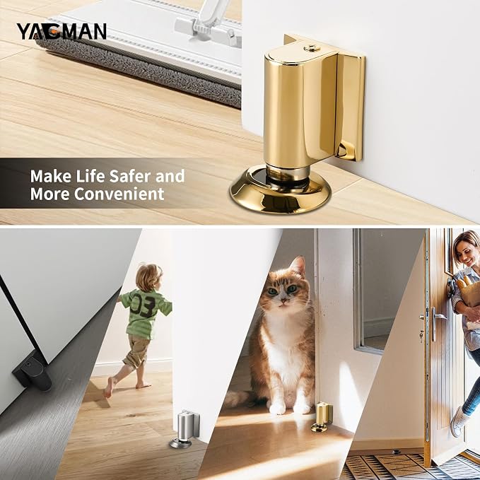 1 Pack Magnetic Door Stoppers Retractable Bottom of Door Holder No Drilling - Image 6
