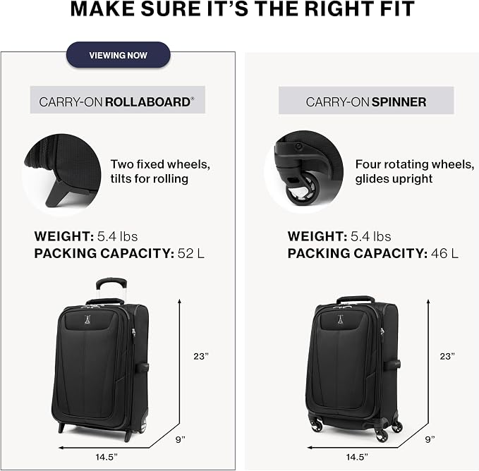 Travelpro Maxlite 5 Softside Expandable Upright 2 Wheel Carry on Luggage - Image 6