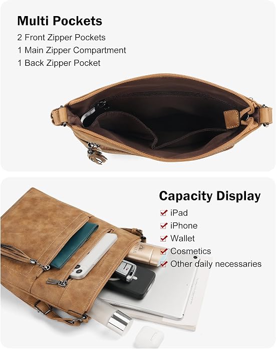MASINTOR Crossbody Purses for Women, Adjustable Strap Shoulder Bag - Image 3