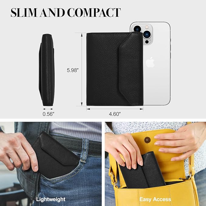Leather Passport Holder for Travel, Passport Book Holder，Rfid Blocking Travel - Image 3