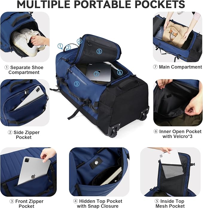 85L 29“ Foldable Rolling Backpack - Image 6