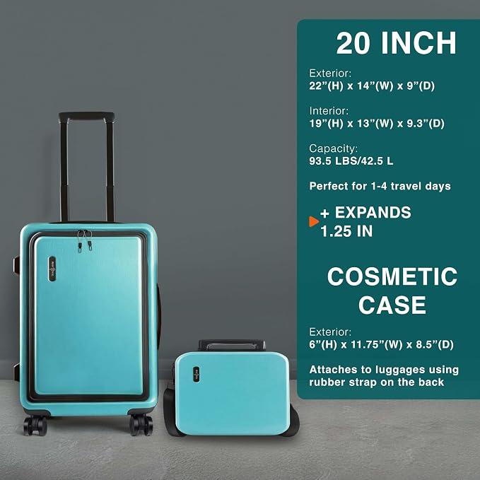 Luggage Sets 3 Piece, 22 Inch Carry on Luggage and 28 Inch Suitcases - Image 2