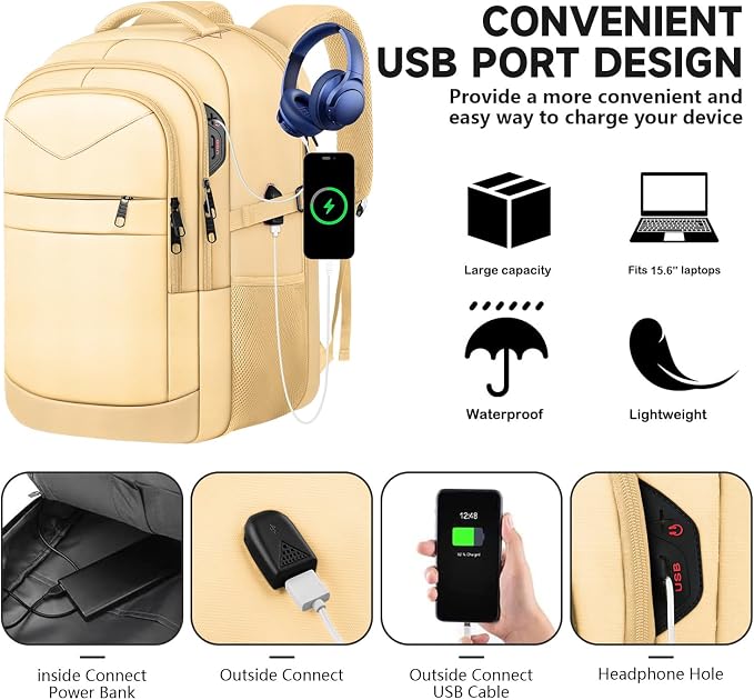 Lapsouno 15.6 Inch Laptop Backpack - Image 4