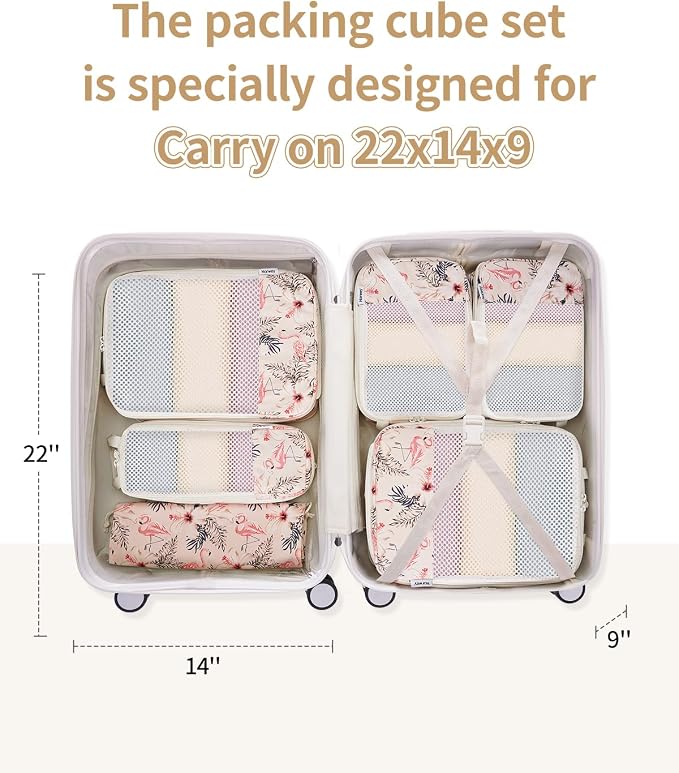 Narwey 6 Set Compression Packing Cubes - Image 2