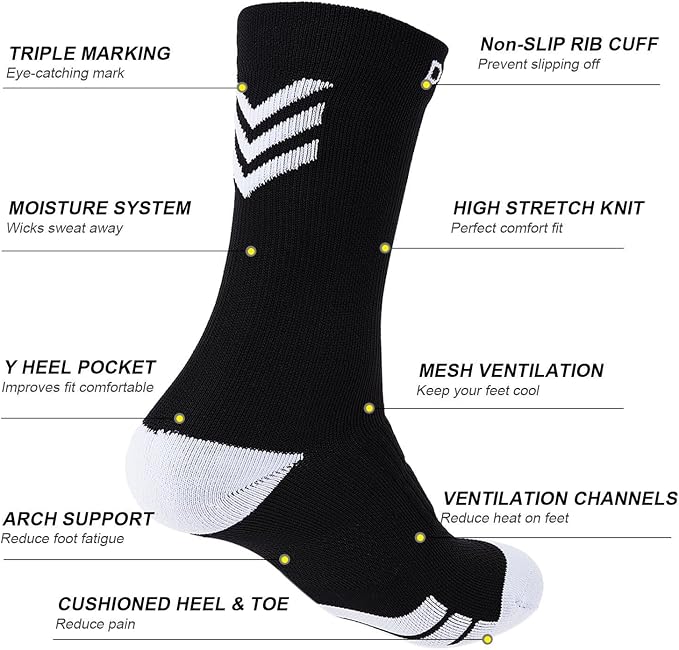 DOVAVA Dri-tech Compression Crew Socks, Comfort Boost Circulation - Image 4