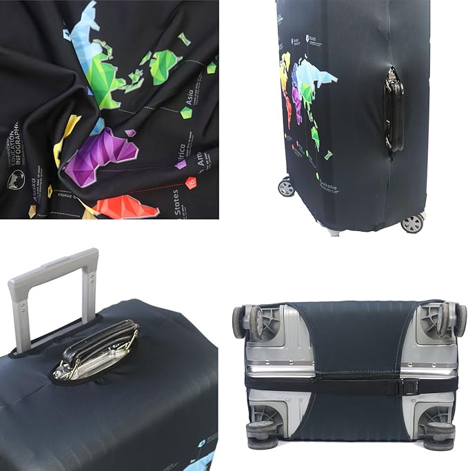 MosaiRudo Thicker Luggage Cover Elastic Suitcase Cover Protector Fits 18-32 - Image 5