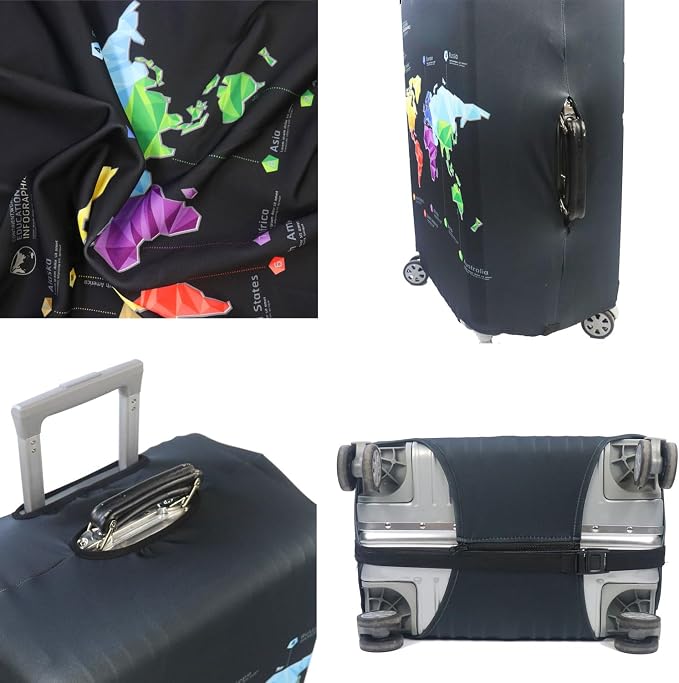 MosaiRudo Thicker Luggage Cover Elastic Suitcase Cover Protector Fits 18-32 - Image 5