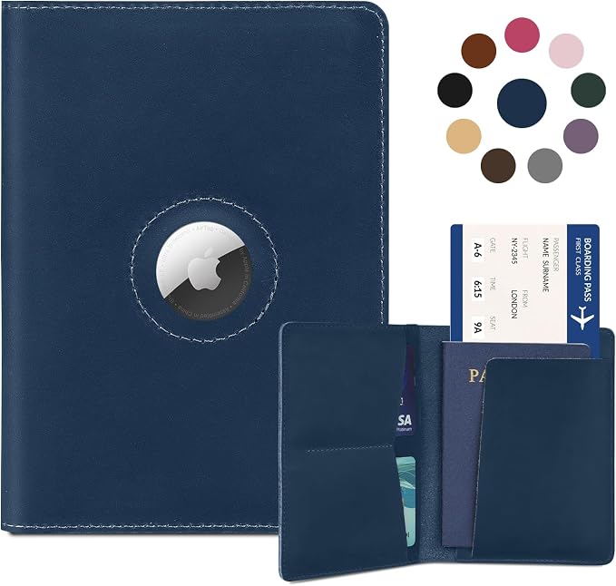 Passport Holder for Men Women Travel, Real Leather Passport Wallet, Handmade by Kicoroiny-KeepInnovating