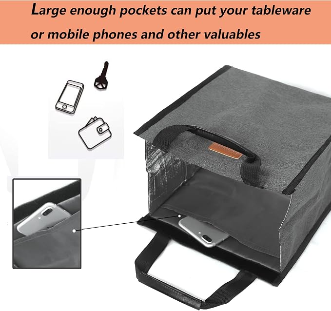 Lunch Bags for Women Insulated Reusable Lunch Tote - Image 6