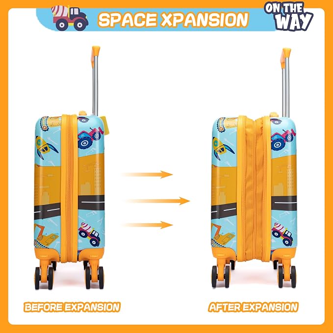 Kid’s Luggage Set 5 Piece Suitcase Set 16’’ Hardside Luggage - Image 6