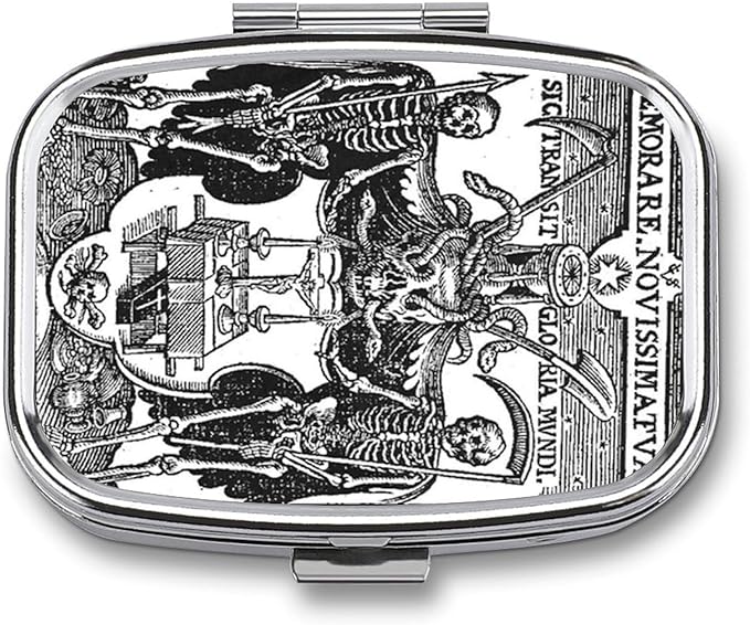 Metal 2 Compartment Pill Organizer Travel Friendly Portable Compact Pill Box by Choosetheproductsyoulike