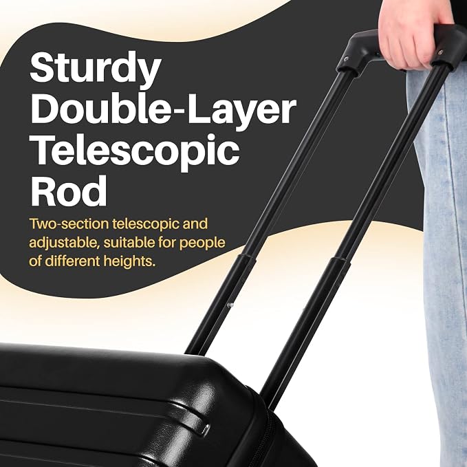 AnyZip Suitcase Hardside PC ABS Lightweight USB Luggage - Image 6