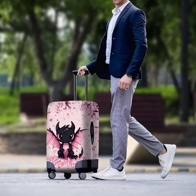 Dragon Luggage Covers for Suitcase Cherry Blossom Travel Suitcase Cover - Image 3