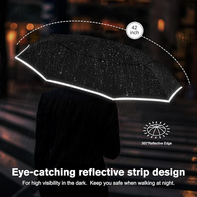 G4Free 42 Inch Eco Windproof Folding Umbrella - Image 2