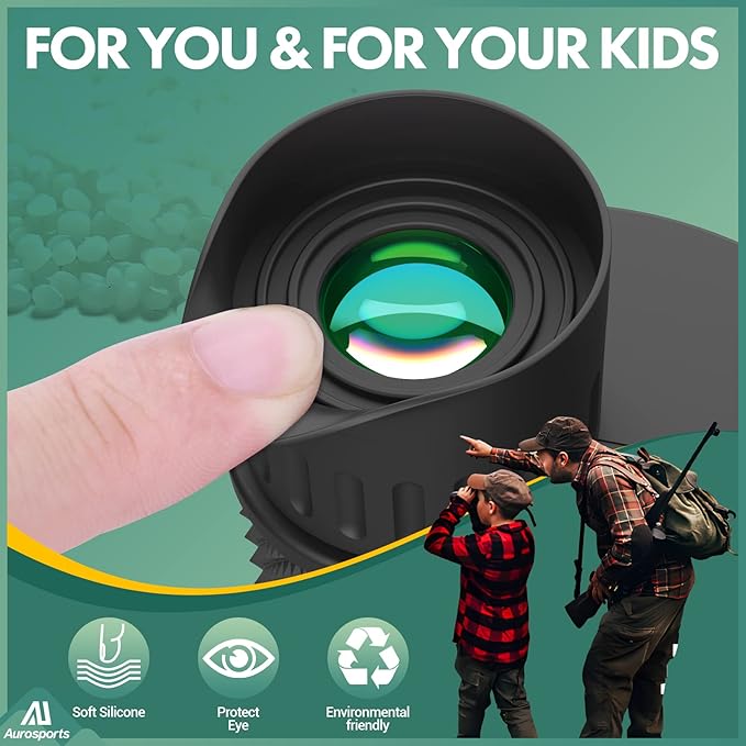 Aurosports 10x25 Binoculars for Adults and Kids, Large View Compact Binoculars - Image 6
