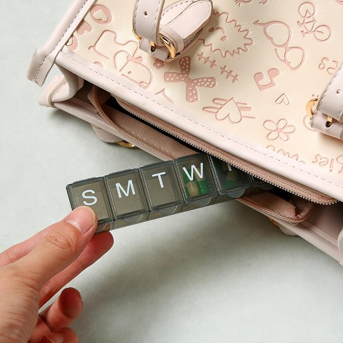 4 Pack Weekly Pill Organizer, 7 Days Pill Case Travel Daily Pill Box Portable - Image 3