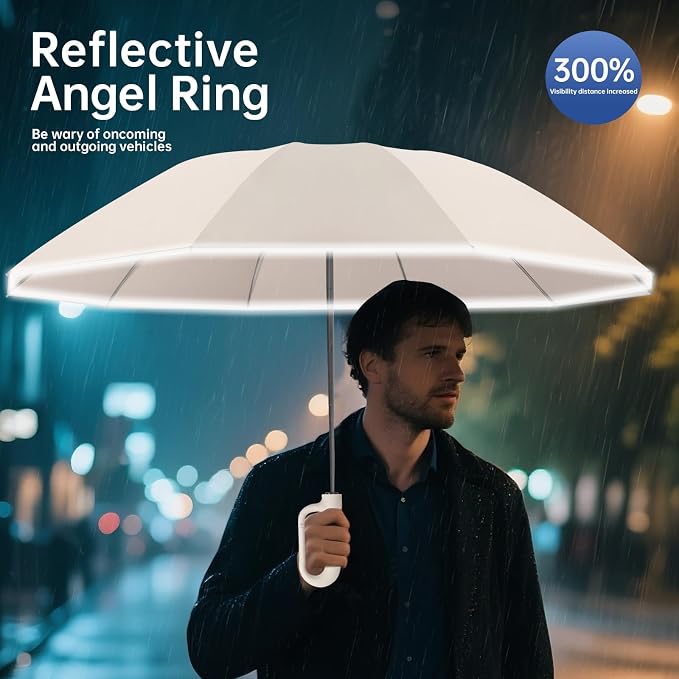 Portable Travel Umbrella, and windproof, reverse folding umbrella - Image 3