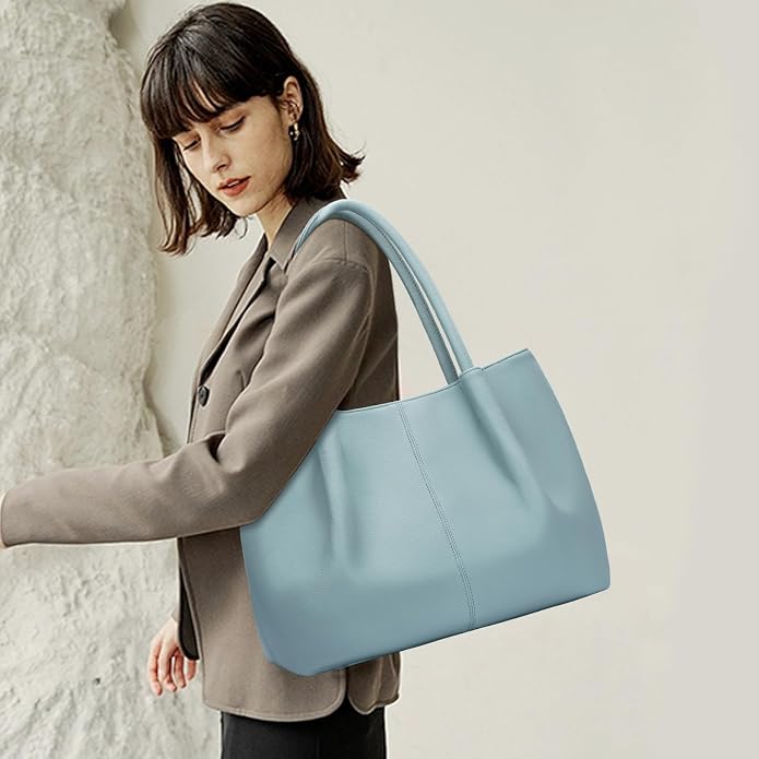 KKXIU Tote Bag for Women Vegan Leather Shoulder Purse Large Capacity Travel Bag - Image 3