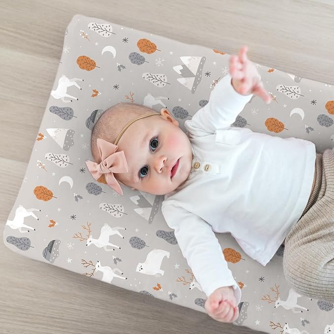BROLEX Changing Pad Covers for Baby: Boy Girls Ultra Stretchy Soft 2 Pack - Image 2