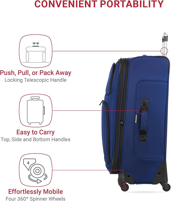 SwissGear Sion Softside Expandable Luggage, 3-Piece Set - Image 2