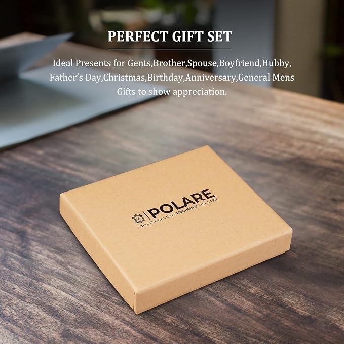 Polare Full Grain Leather Passport Holder RFID Blocking Travel Bifold Wallet - Image 7