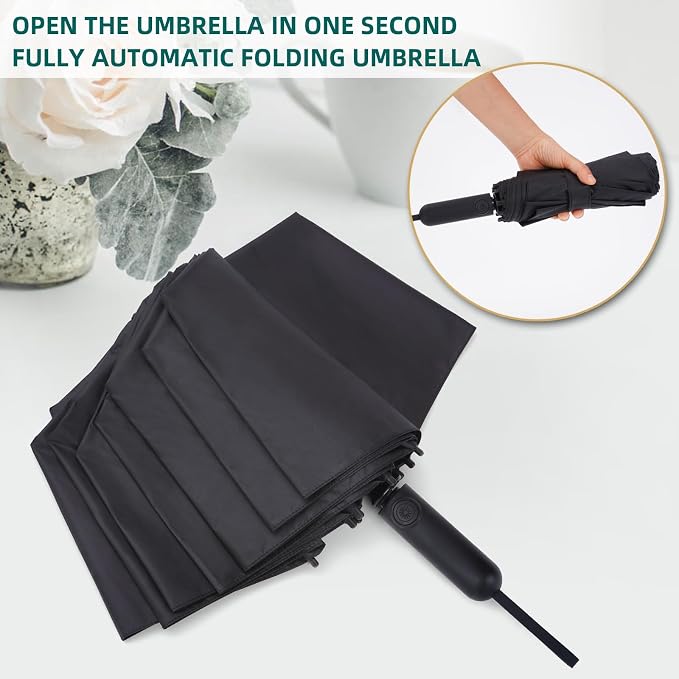 Folding Umbrella Anti-UV Compact Durable Folding Umbrella Auto Open Close - Image 9