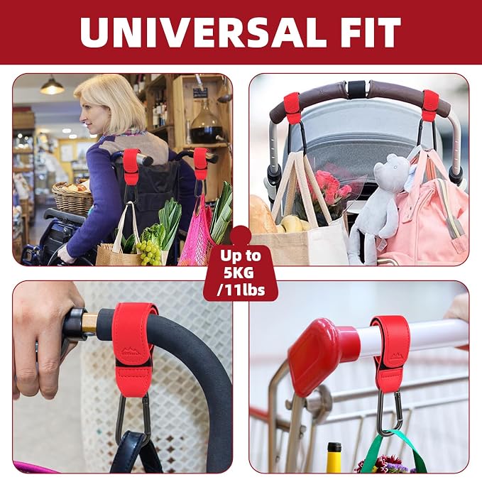Baby Stroller Hooks Bag Hooks for Hanging Diaper Bags Multipurpose Hooks for - Image 5