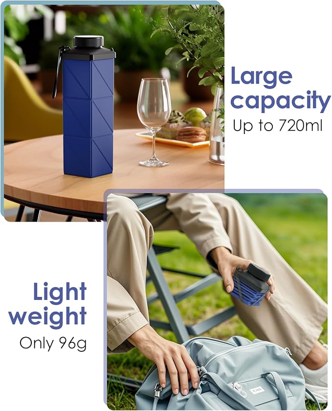 Collapsible Water Bottles, 2nd Generation Leakproof BPA-Free Travel Water - Image 3