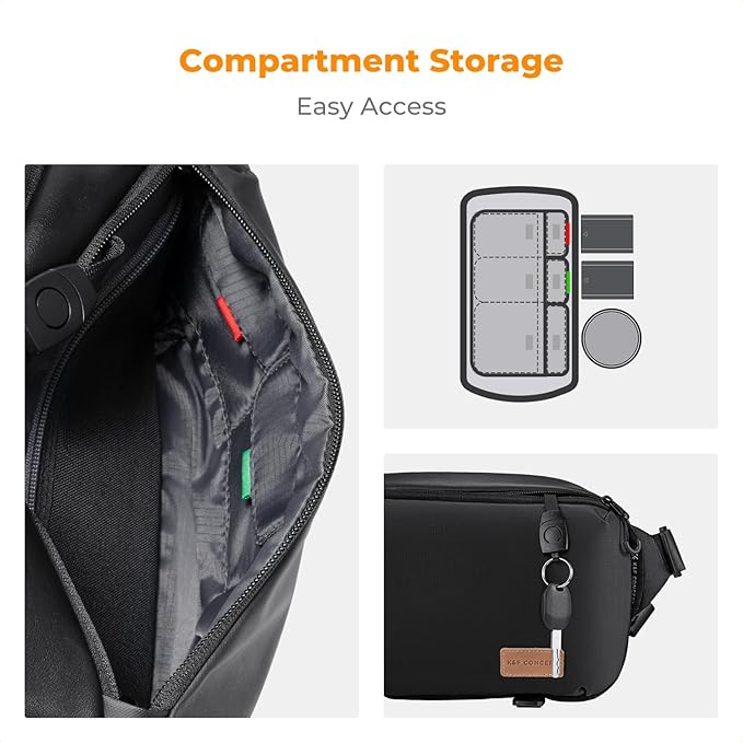 K&F Concept 2 in 1 Sling Bag Everyday Shoulder Bag & Multifunction Photography - Image 4