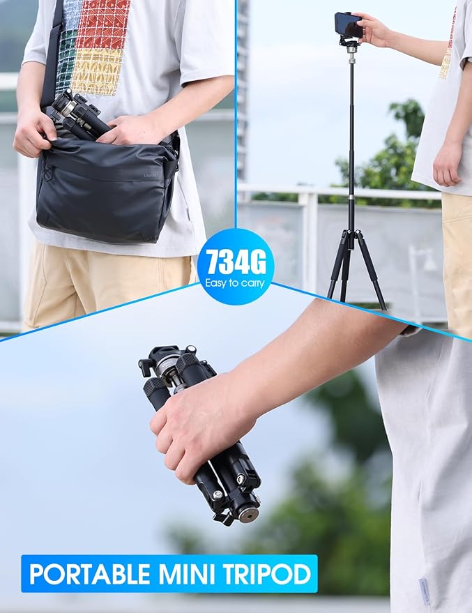ULANZI MT-63 Mini Phone Tripod, 360° Ball Head Travel Lightweight Tripod - Image 8
