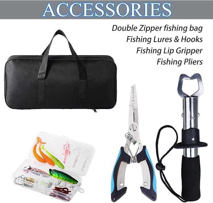 Fishing Rod, Pre-Loaded Spinning Reel Combo, Fishing Pole - Image 6