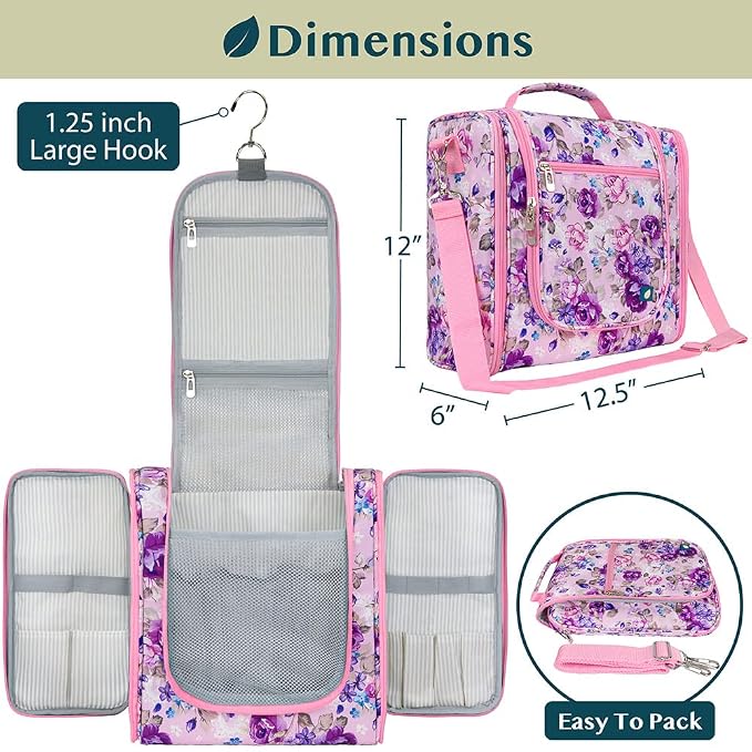 PAVILIA Extra Large Toiletry Bag Travel Bag - Image 2