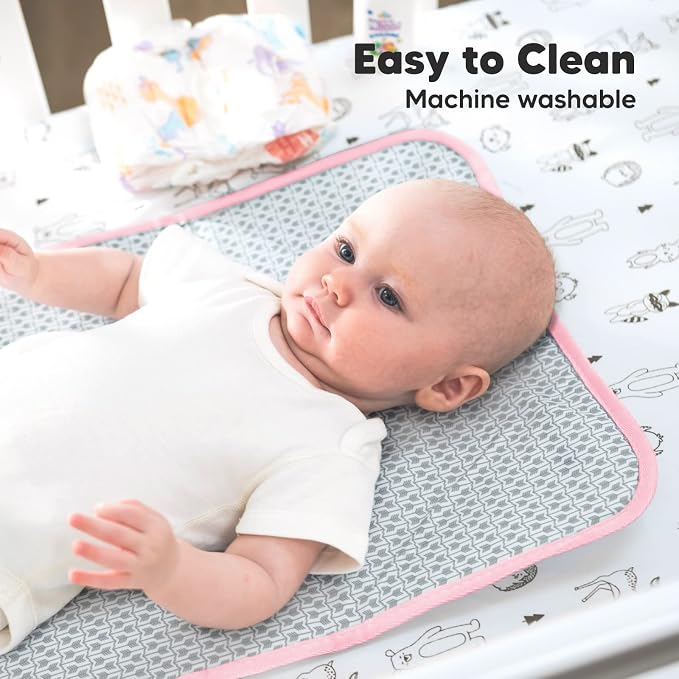 KeaBabies Portable Diaper Changing Pad, Easy Wipe Clean - Image 7