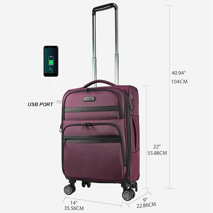 KROSER Softside Expandable Carry On Luggage - Image 2