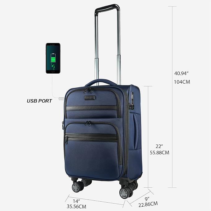 KROSER Softside Expandable Carry On Luggage - Image 2