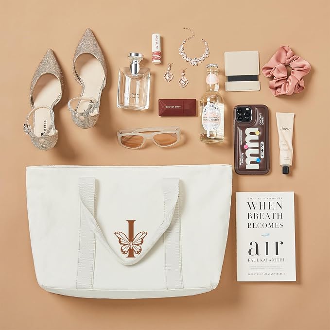 AW BRIDAL Monogram Canvas Tote Bag - Image 3