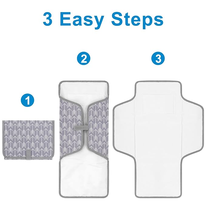 Accmor Portable Diaper Changing Pad, Waterproof Baby Changing Mat, Foldable - Image 5