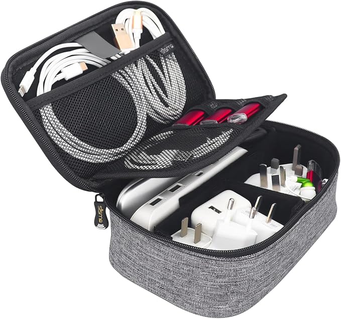 sisma Electronics Cords Organizer Tech Accessories Storage Case Travel Small - Image 9
