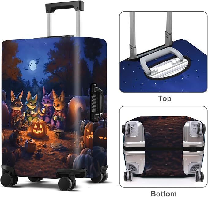 Halloween Luggage Cover Washable Suitcase Protector Anti-Scratch, Stretchable - Image 2