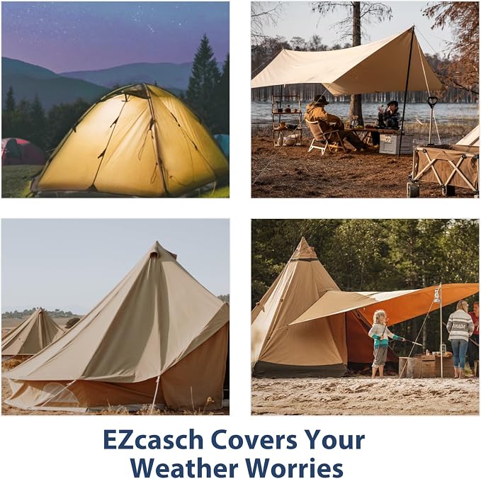 8’x10’ Canvas Tarps Heavy Duty Waterproof Tarpaulins - Image 6