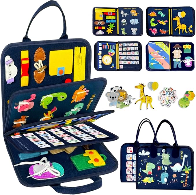 Qizfun Busy Board Book Montessori Toys by Qizfun