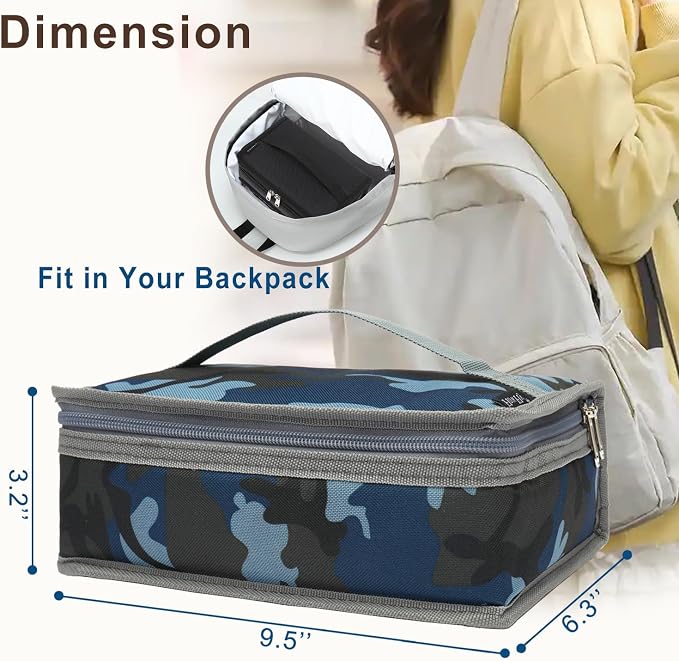 FlowFly Small Insulated Lunch box Portable Soft Bag Mini Cooler Thermal Meal - Image 4